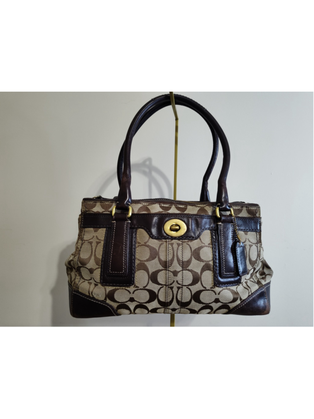Women's Coach Satchel Bag One Size Beige Brown